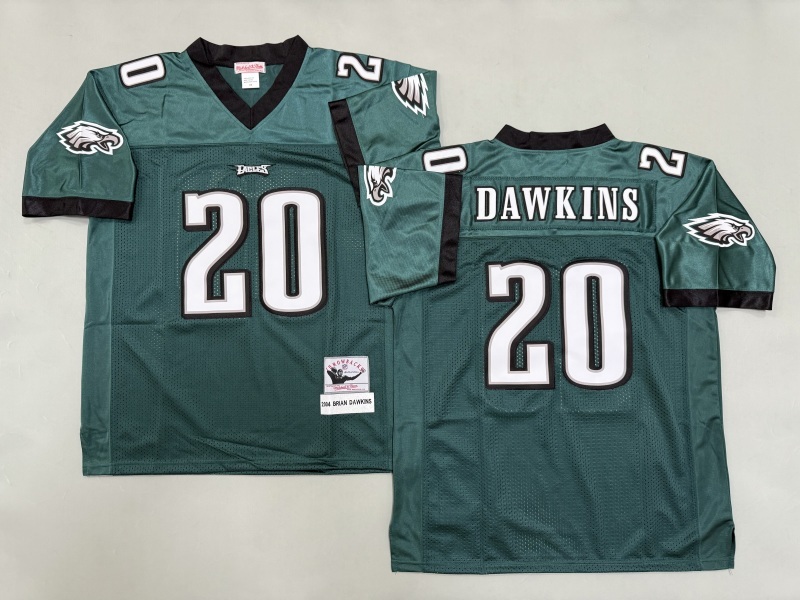 Men 2025 Philadelphia Eagles #20 Dawkins green Throwback Limited NFL Jersey style 002->philadelphia eagles->NFL Jersey
